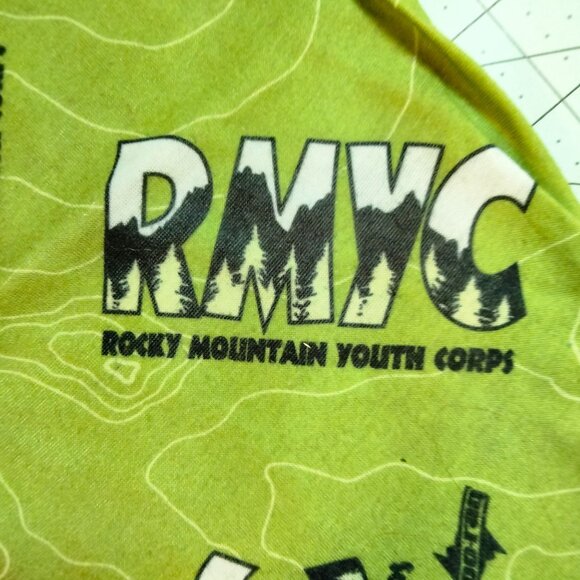 Rocky Mountain Youth Corps Green Neck Gaiter Colorado RMYC - Picture 2 of 4